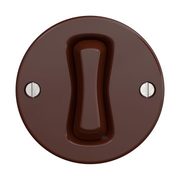 Reblig - Interrupteur d'escalier rétro sans cadre n° 6 marron