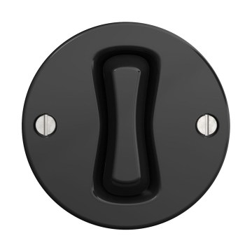 Reblig - Interrupteur d'escalier rétro sans cadre, n° 6, noir