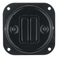 Reblig - Interrupteur double rétro en porcelaine sans cadre n° 5 noir