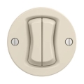 Reblig - Interrupteur rétro double va-et-vient sans cadre n° 6+6 beige
