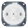 Reblig - Interrupteur rétro en porcelaine rotatif sans enjoliveur n° 7 blanc