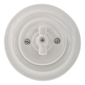 Reblig - Interrupteur rétro rotatif en porcelaine avec cadre č. 1 blanc