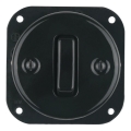 Reblig - Interrupteur rétro simple en porcelaine sans cadre n° 1 noir