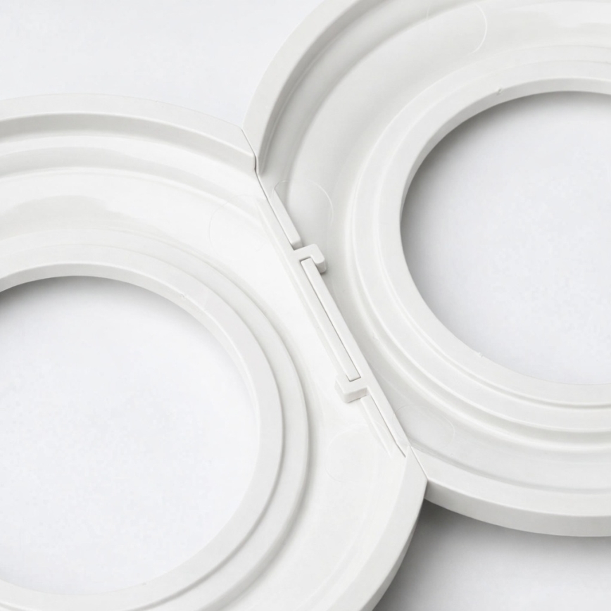 Reblig - Interrupteur rétro unipolaire n° 1 et prise 230 V avec cadre, blanc neige