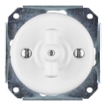 Reblig - Interrupteur rotatif rétro en porcelaine sans cadre č. 1 blanc
