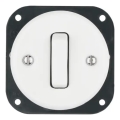 Reblig - Interrupteur simple rétro en porcelaine sans cadre n° 1 blanc