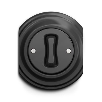 Reblig - Interrupteur unipolaire rétro sans cadre n° 1, anthracite
