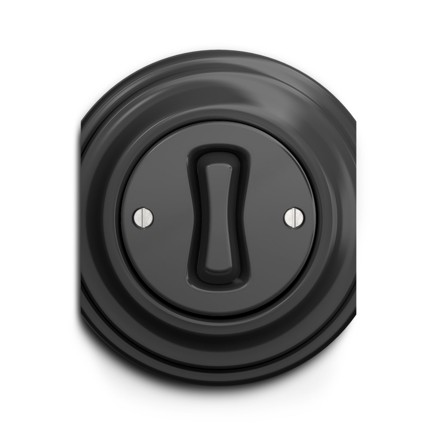 Reblig - Interrupteur unipolaire rétro sans cadre n° 1, anthracite