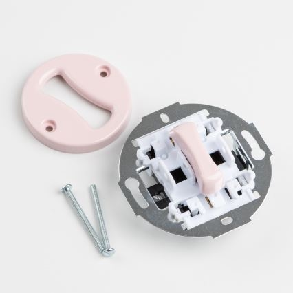 Reblig - Interrupteur unipolaire rétro sans cadre n° 1 vieux rose
