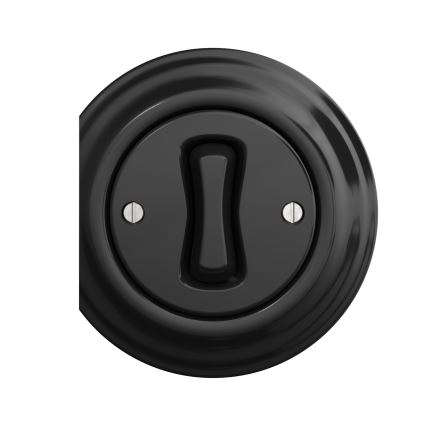 Reblig - Interrupteur unipolaire rétro sans cadre n°1 noir