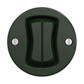 Reblig - Interrupteur va-et-vient double style rétro sans cadre n° 6+6 vert