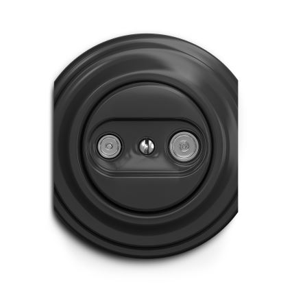 Reblig - Prise antenne TV+R rétro (passante) sans cadre anthracite