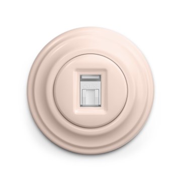Reblig - Prise de données rétro avec cadre, vieux rose