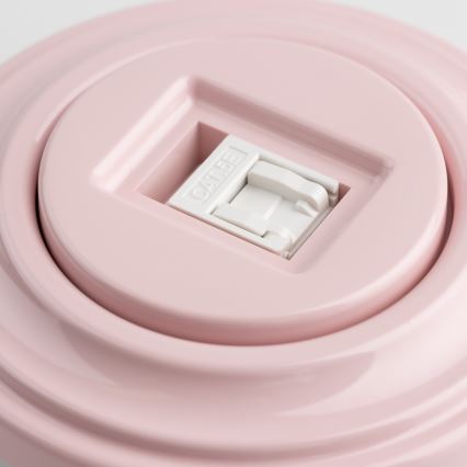 Reblig - Prise de données rétro avec cadre, vieux rose