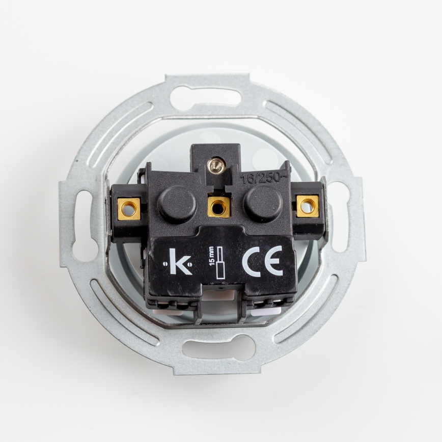 Reblig - prise murale rétro avec cadre 230V grise