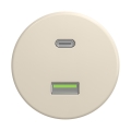Reblig - Prise murale rétro avec ports USB Type-A et Type-C, sans cadre, beige