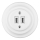 Reblig - Prise murale rétro en porcelaine avec cadre, 2x USB-A, blanche