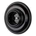 Reblig - Prise murale rétro en porcelaine avec cadre SCHUKO 250V/16A, noire
