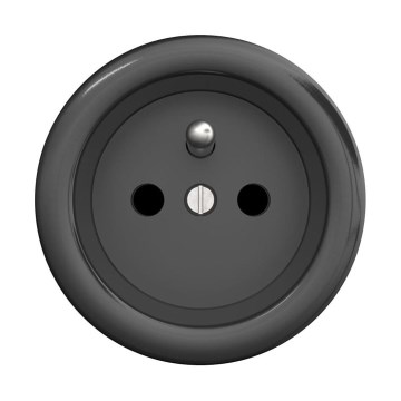 Reblig - Prise murale rétro sans cadre 230 V anthracite