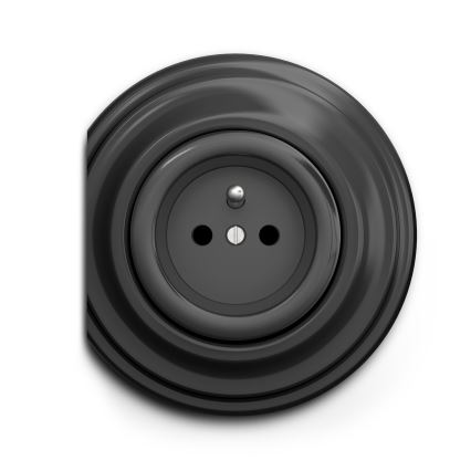 Reblig - Prise murale rétro sans cadre 230 V anthracite