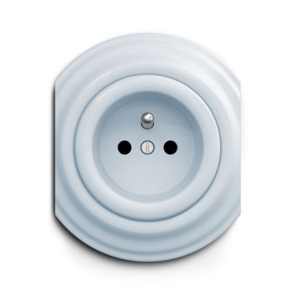 Reblig - Prise murale rétro sans cadre 230V bleue