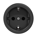 Reblig - Prise murale rétro sans cadre SCHUKO 230 V/16 A noire