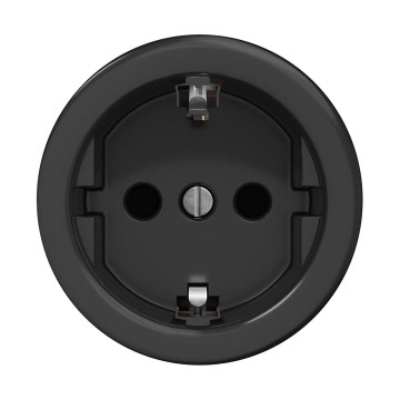 Reblig - Prise murale rétro sans cadre SCHUKO 230 V/16 A noire