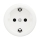Reblig - Prise murale rétro sans cadre SCHUKO 230V/16A, blanc neige