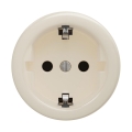 Reblig - Prise murale rétro SCHUKO 230 V / 16 A sans cadre, beige