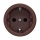Reblig - Prise murale rétro SCHUKO 230 V/16 A sans cadre, marron