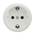 Reblig - Prise murale rétro SCHUKO 230V/16A sans cadre en céramique blanche