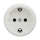 Reblig - Prise murale rétro SCHUKO 230V/16A sans cadre en céramique blanche