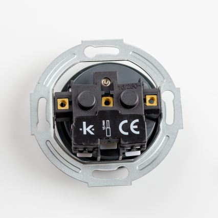 Reblig - Prise murale triple au style rétro avec cadre, 230V, finition anthracite
