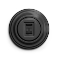 Reblig - Prise réseau rétro avec cadre anthracite