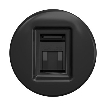Reblig - Prise réseau rétro sans cadre, noire