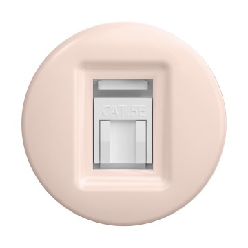 Reblig - Prise réseau rétro sans cadre, vieux rose