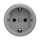 Reblig - Prise rétro domestique sans cadre SCHUKO 230V/16A gris