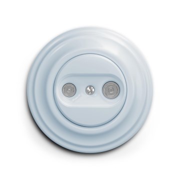 Reblig - Prise rétro TV+R (terminale) avec un cadre bleu