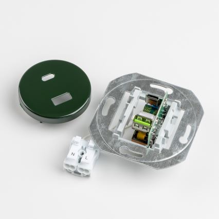 Reblig - Prise rétro USB-A + USB-C avec cadre vert