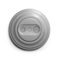 Reblig - Prise TV+R rétro (passante) avec cadre gris