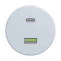 Reblig - Prise USB rétro A+C sans cadre bleue