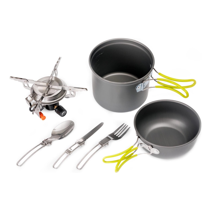 Réchaud à gaz de camping avec accessoires