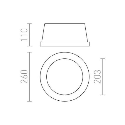 RED - Design Rendl - R10444 - Luminaire encastrable MIA 2xE27/40W/230V