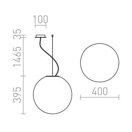 RED - Design Rendl - R10479 - Suspension filaire LUNEA 1xE27/70W/230V