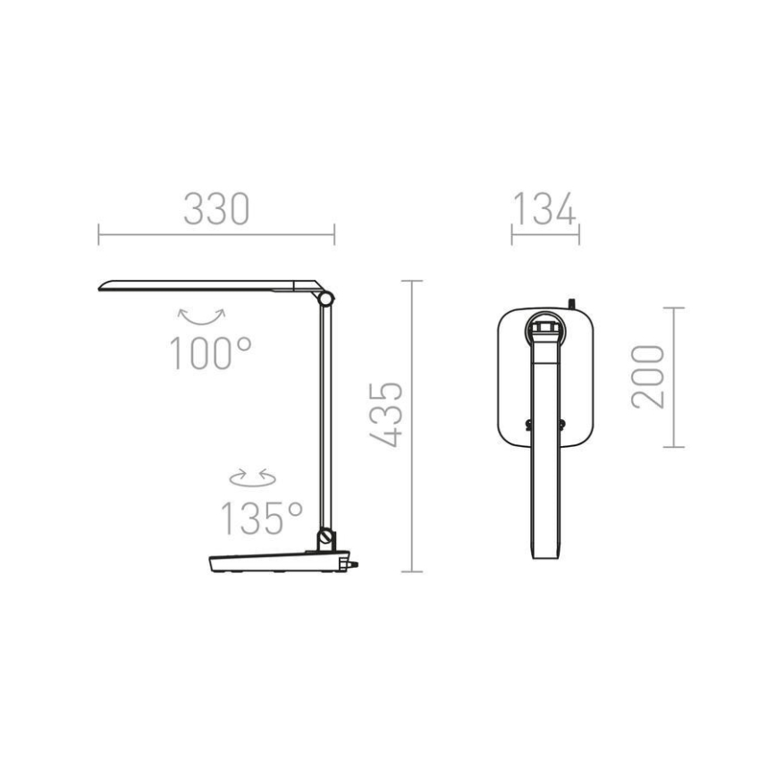 RED - Design Rendl - R10608 - Lampe de table à intensité variable IBIS LED/8W/230V