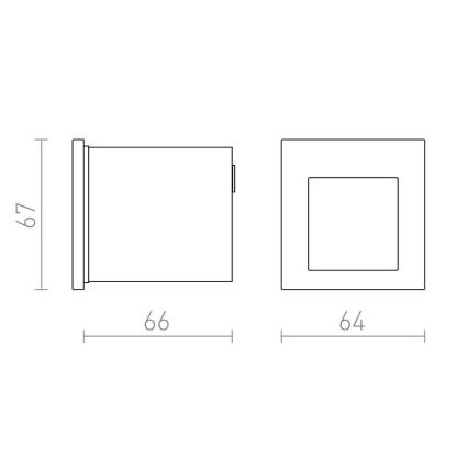 RED - Design Rendl-R12015 - Luminaire intégré d'extérieur TESS LED/3W/230V IP54
