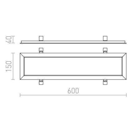 RED - Design Rendl - R12061 - Panneau encastrable STRUCTURAL LED/22W/230V