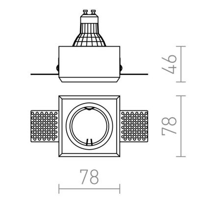 RED - Design Rendl - R12361 - Luminaire encastrable QUO 1xGU10/35W/230V