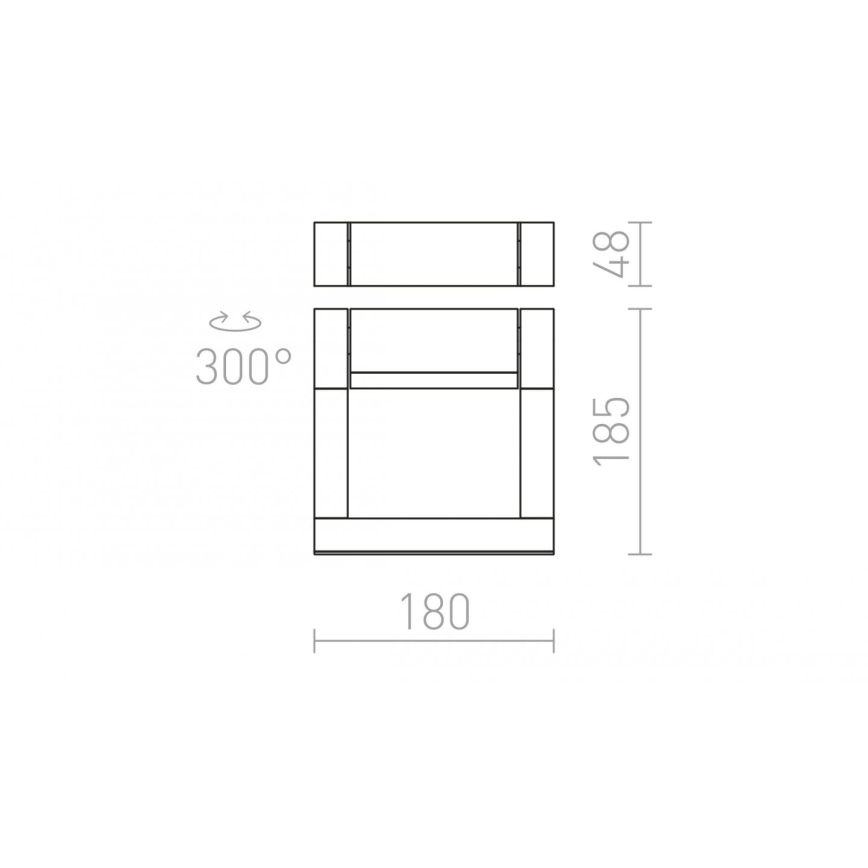 RED - Design Rendl-R12623- Applique murale d'extérieur AQUE LED/8W/230V IP54