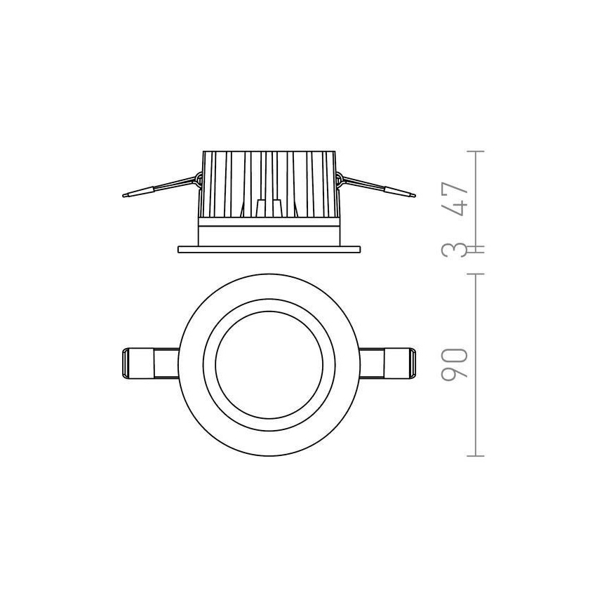 RED -Design Rendl-R12716- Spot encastable salle de bain LED TOLEDO 8W/230V IP44